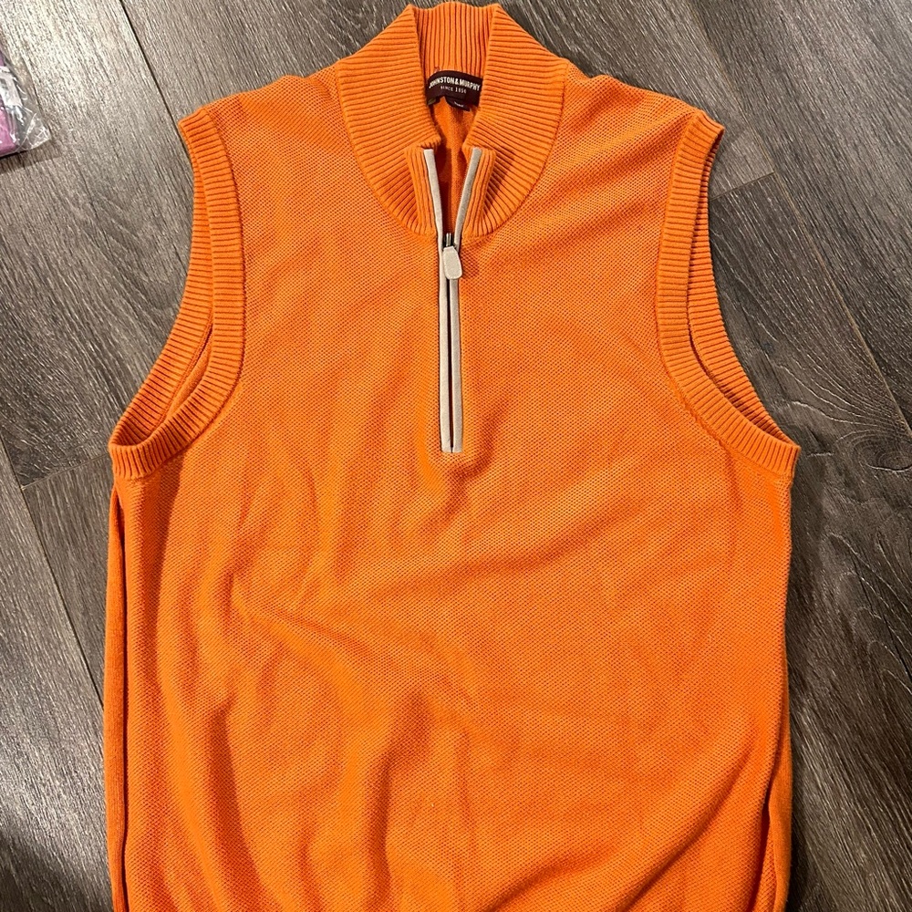 Johnston & Murphy Orange Sweater Vest